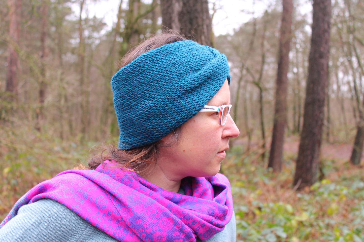 Deep Blue Twisted Headband