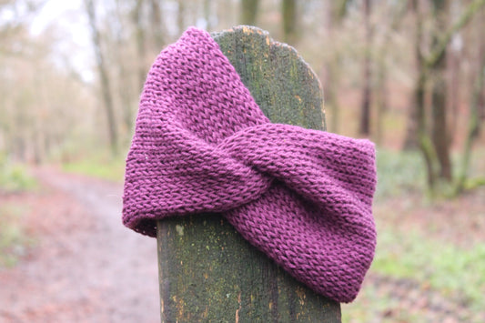 Deep Purple Twisted Headband