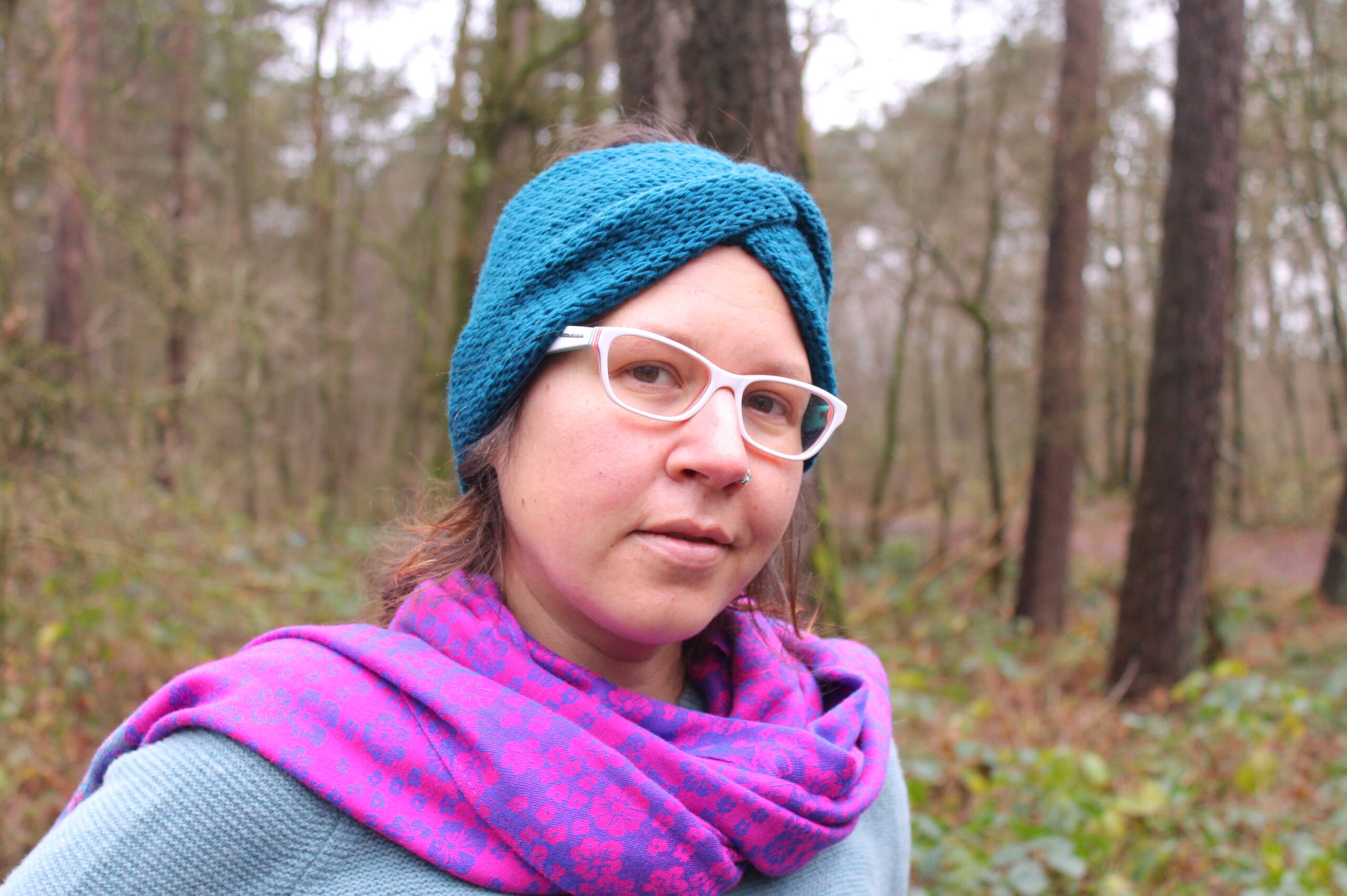 Deep Blue Twisted Headband - Image 2