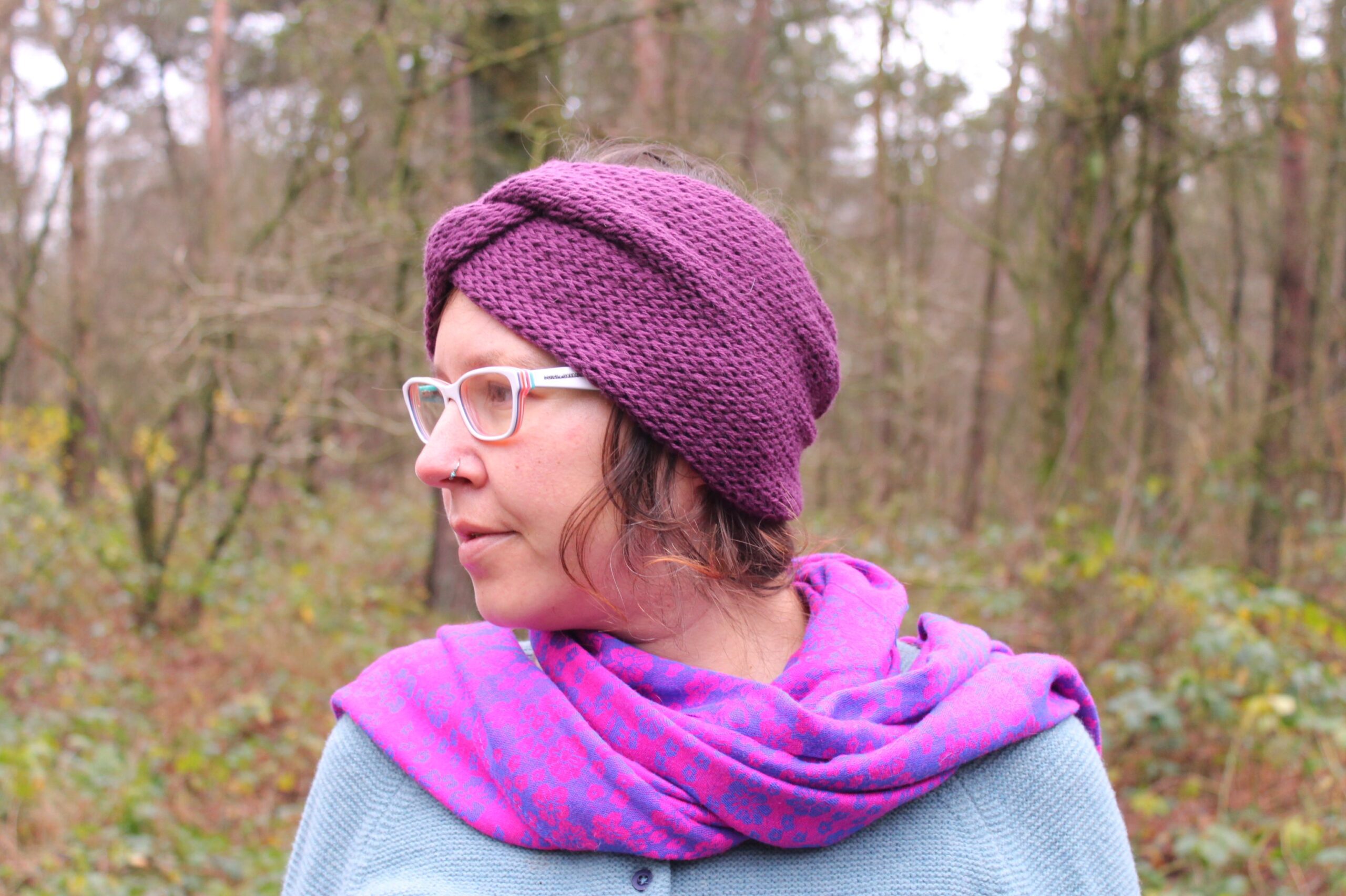 Deep Purple Twisted Headband - Image 2